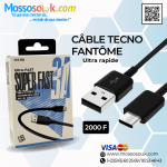 câble TECNO Fantôme Super Fast 3A